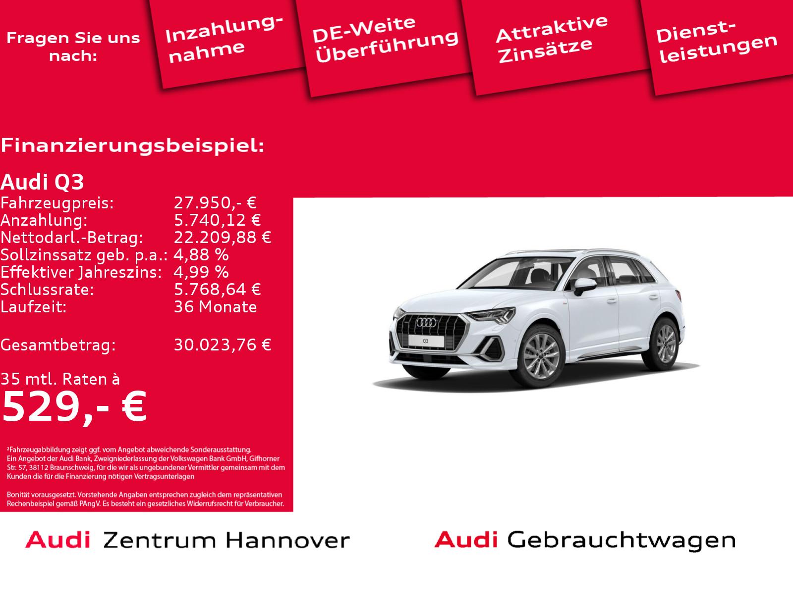 Audi Q3 S line 40 TFSI quattro Matrix Pano Navi virtu