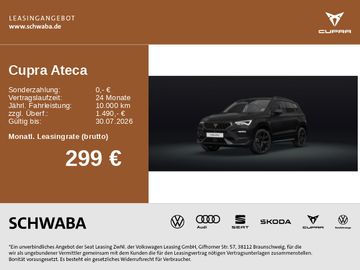 Cupra Leasingangebot: Cupra Ateca 1.5 TSI 7-Gang DSG*AHK*PANO*WINTER*TOPVIEW