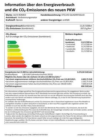 Alfa Romeo Stelvio Quadrifoglio 2.9 V6 Bi-Turbo AT8 Q4