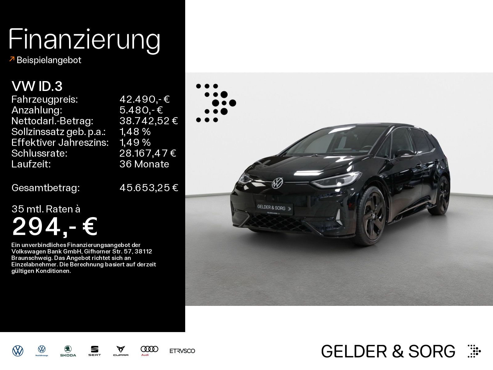 Volkswagen ID.3 GTX Performance RFK*HuD*Pano*H&K*Matrix*ACC
