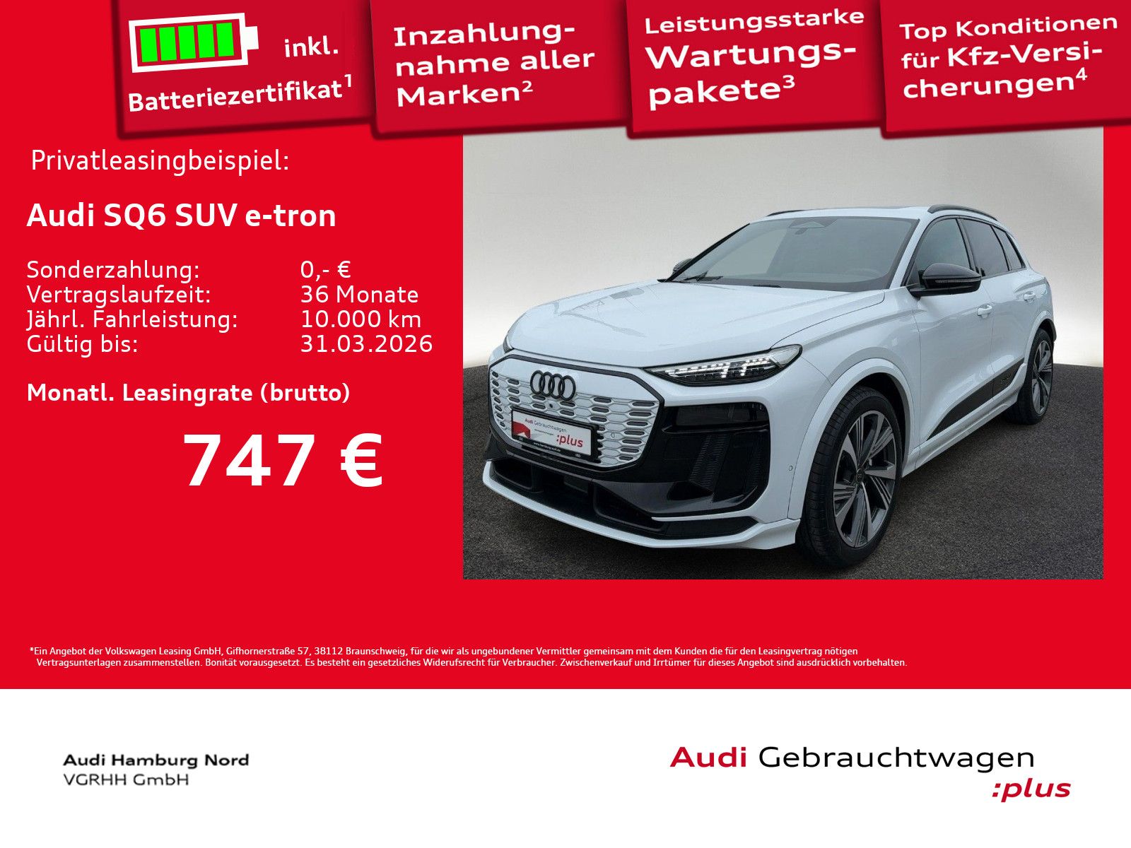 Audi SQ6 SUV e-tron TechPro Akustik Panorama Navi ACC
