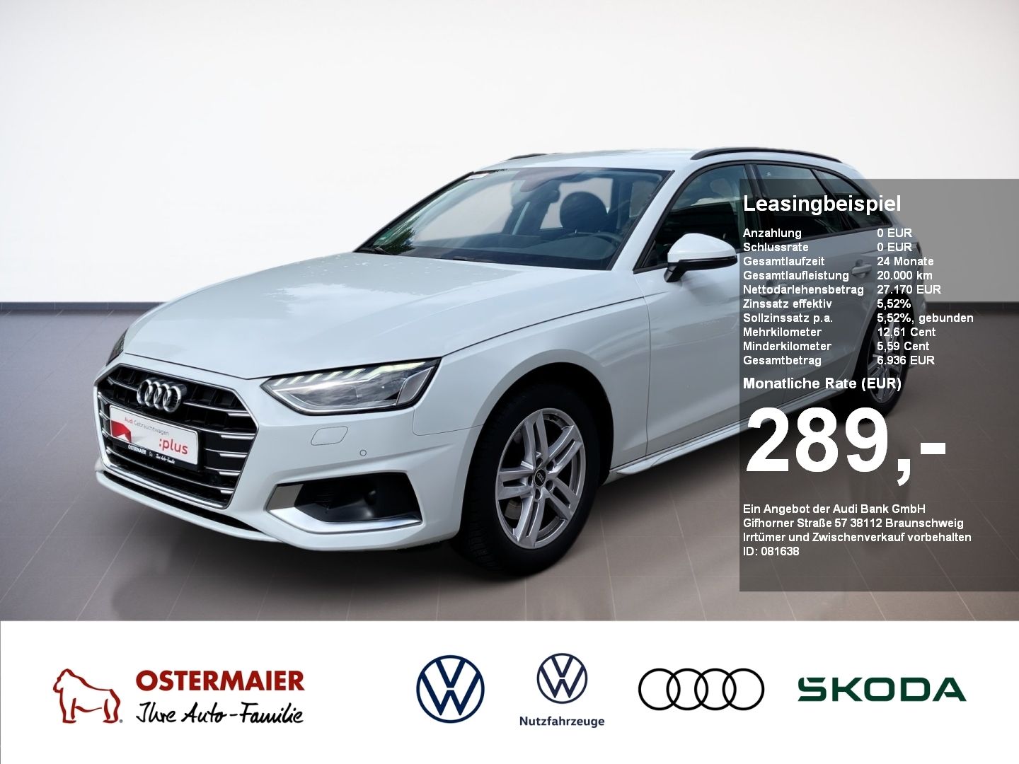 Audi A4 Avant ADVANCED 35 TFSI 150PS S-TRONIC LED.NAV