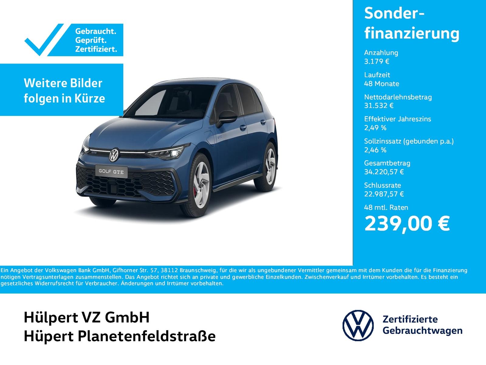 Volkswagen Golf VIII 1.5 HYBRID GTE BLACKSTYLE CAM ACC NAVI