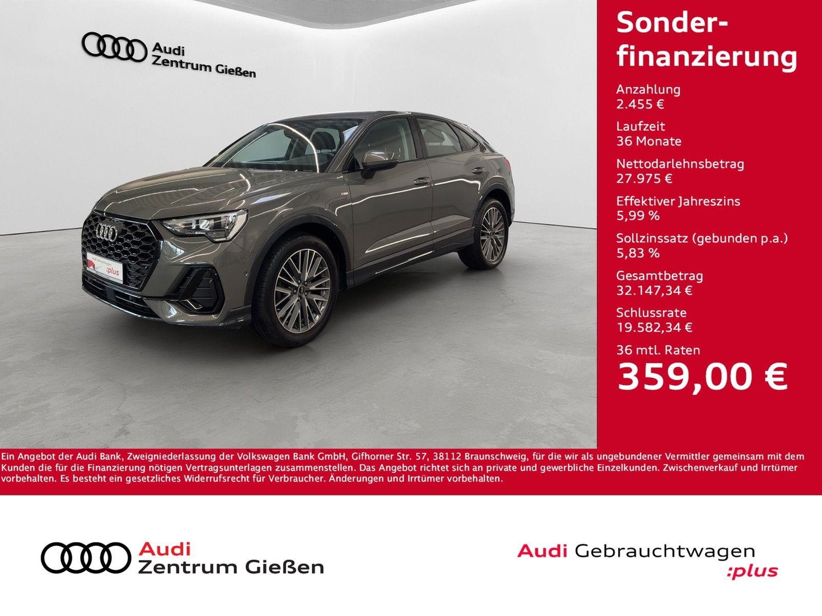 Audi Q3 Sportback 35 TDI S line Black AHK Navi LED imagem 2
