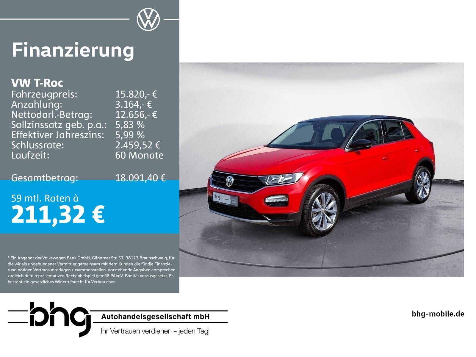 Volkswagen T-Roc 1.0 TSI OPF Life ACC-Front-Lane-Assist Win