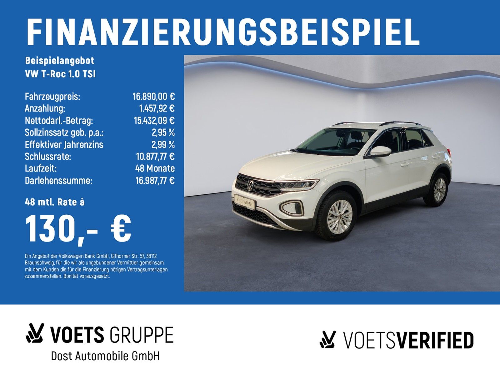 Volkswagen T-Roc 1.0 TSI Life DAB+KLIMA+LED+NAVI+PDC+SHZ