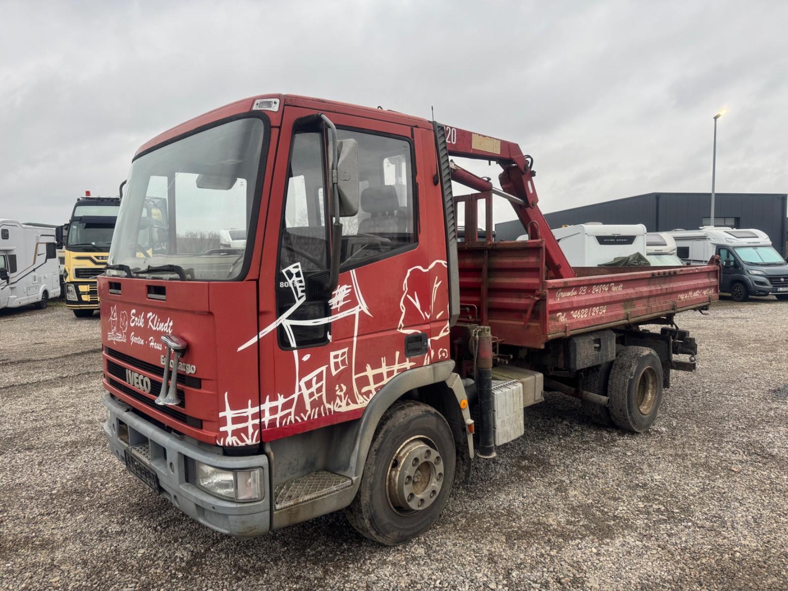 Iveco 80E15 Kipper + Kran