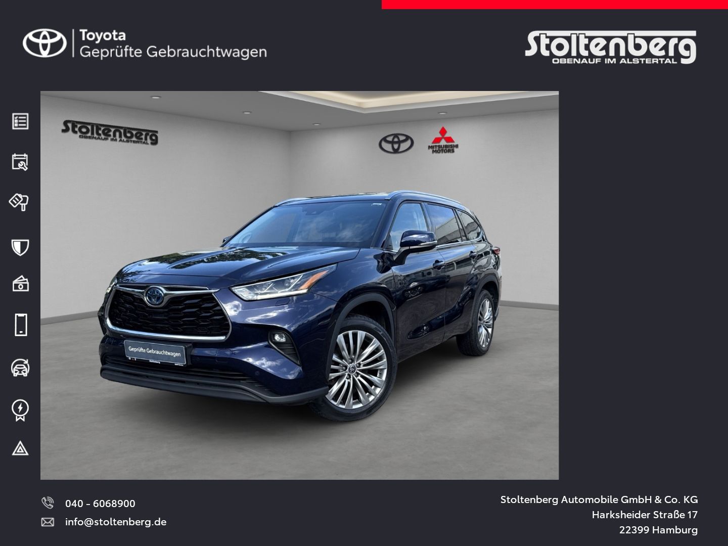 Toyota Highlander Hybrid Executive 7-Sitzer 8-fach bere