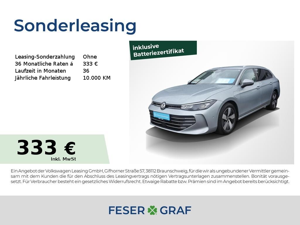 Volkswagen Passat 1.5 TSI eHybrid Business AHK HuD LED Navi