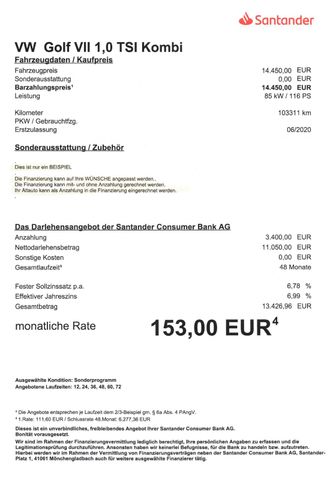 Fahrzeugabbildung Volkswagen Golf VII Variant >Navi/Klima/VW Connect<