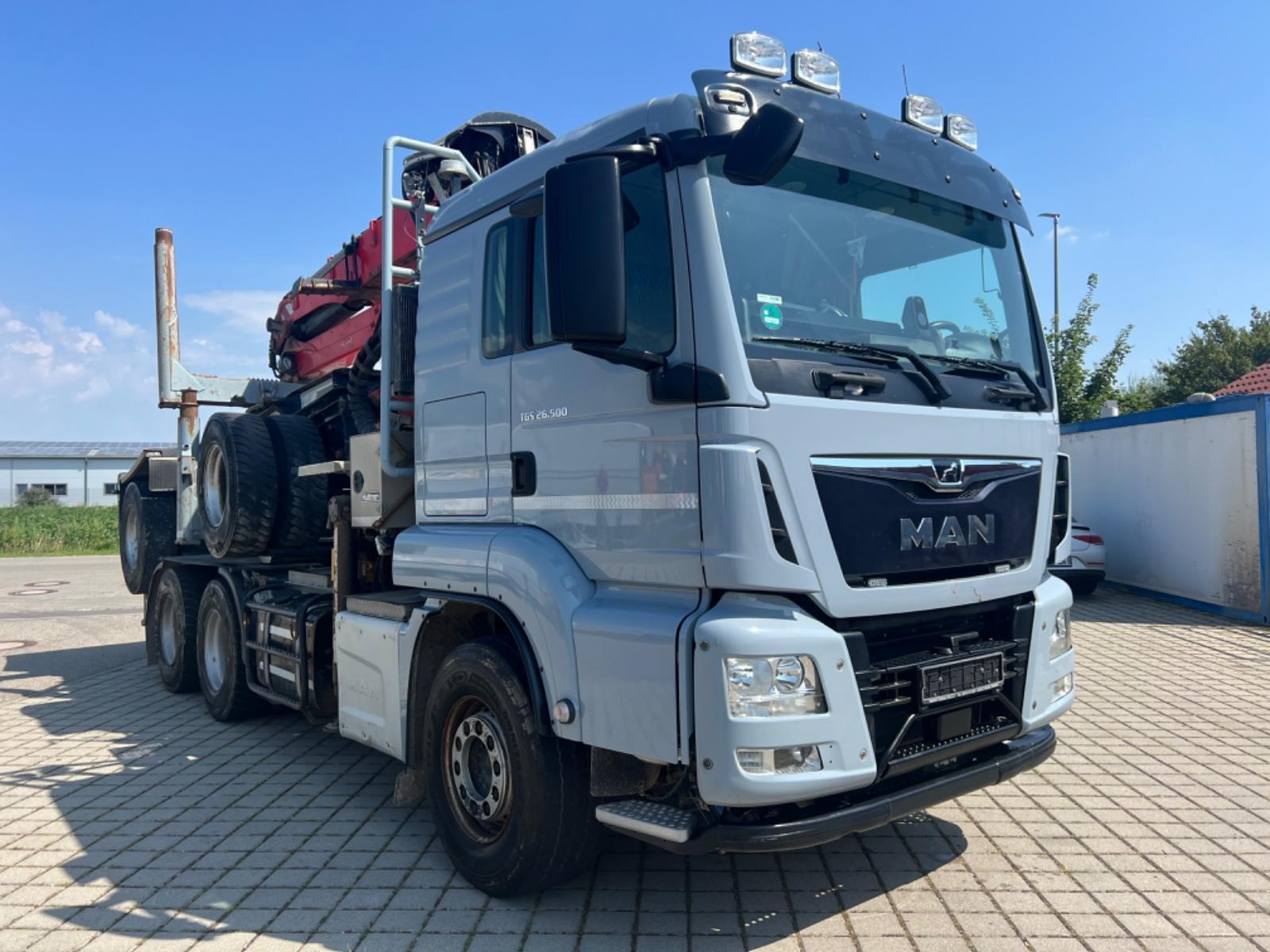 MAN TGS 26.500 Langholz+Kran Palfinger S260L+Hänger