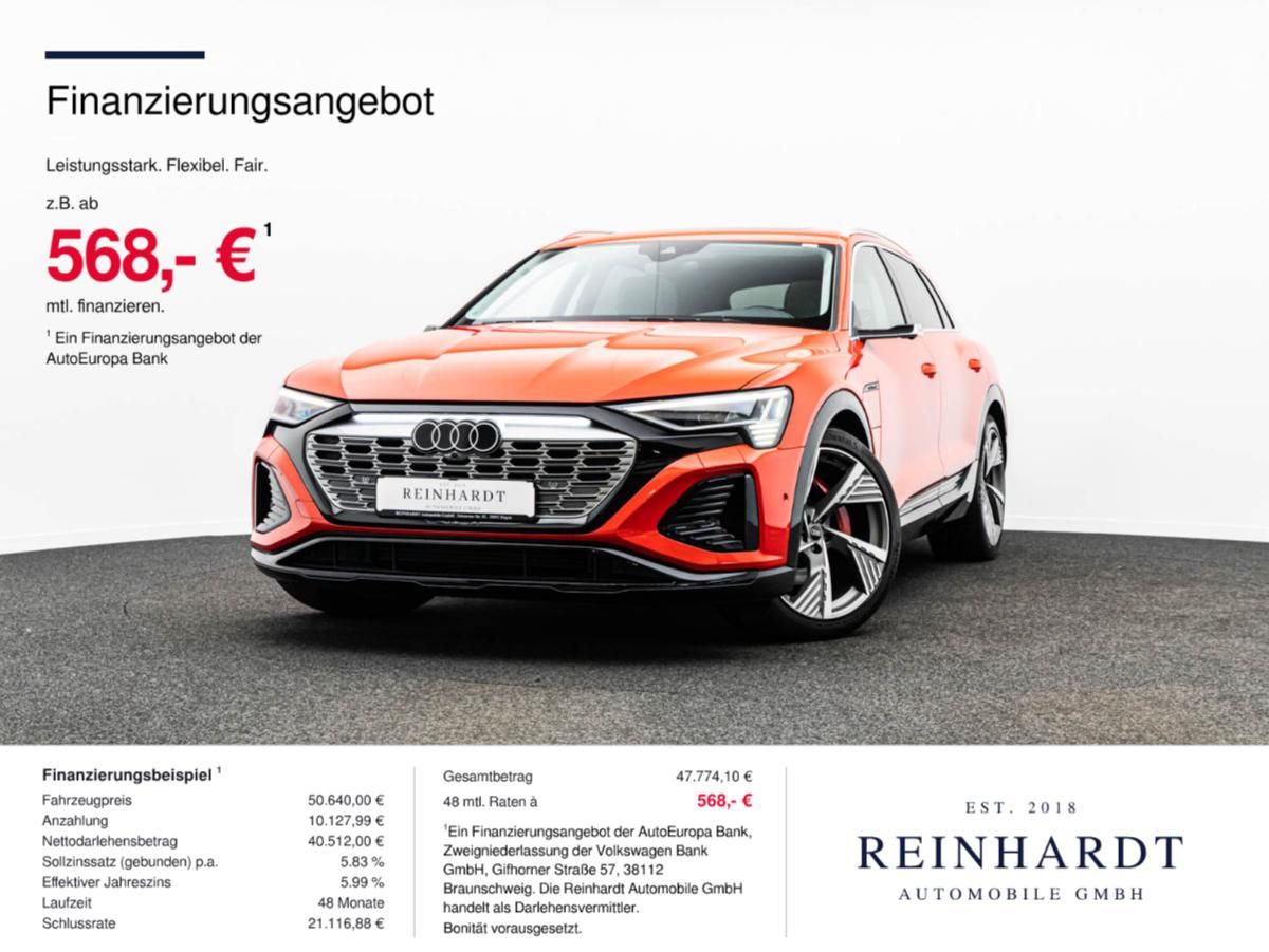 Audi Q8 E-TRON 50 S LINE BLACK MTRIX/ACC/HuD/PANO/360