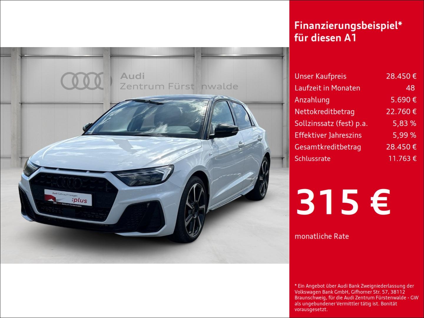 Audi A1 Sportback 40 TFSI S tronic S line Navi Digita