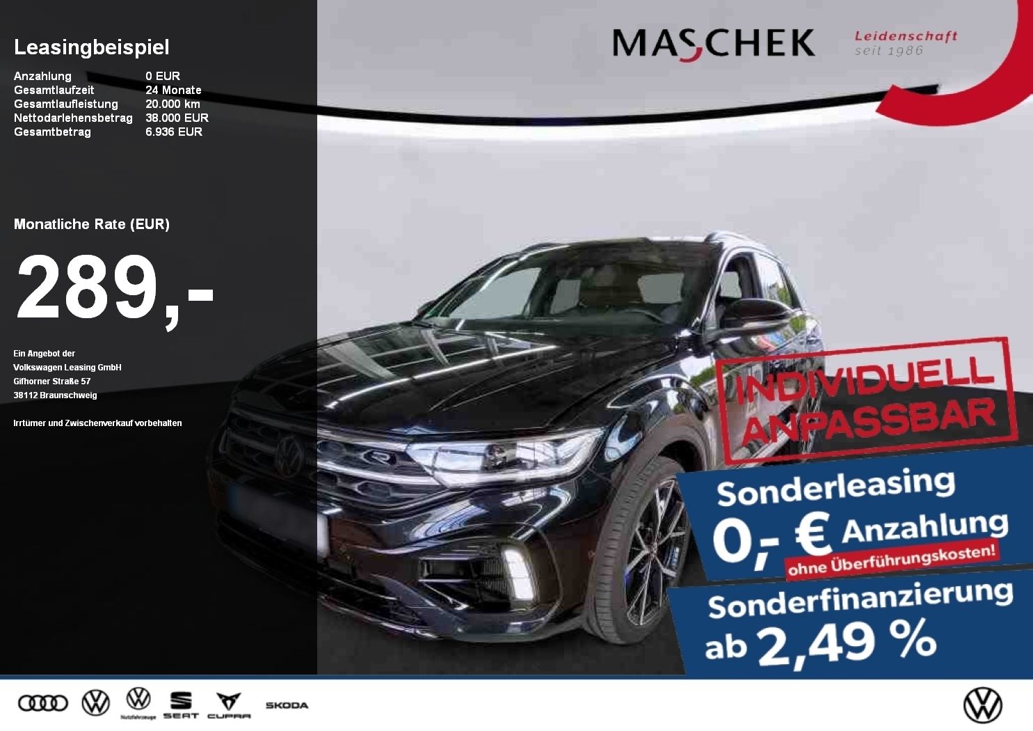 Volkswagen T-Roc R Sonderleasing *AKRAPOVIC* Beats DCC