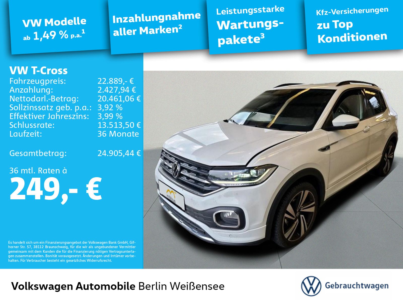 Volkswagen T-Cross 1.0 TSI R-Line*DSG*APP*LED*NAV*ACC* imagem 2
