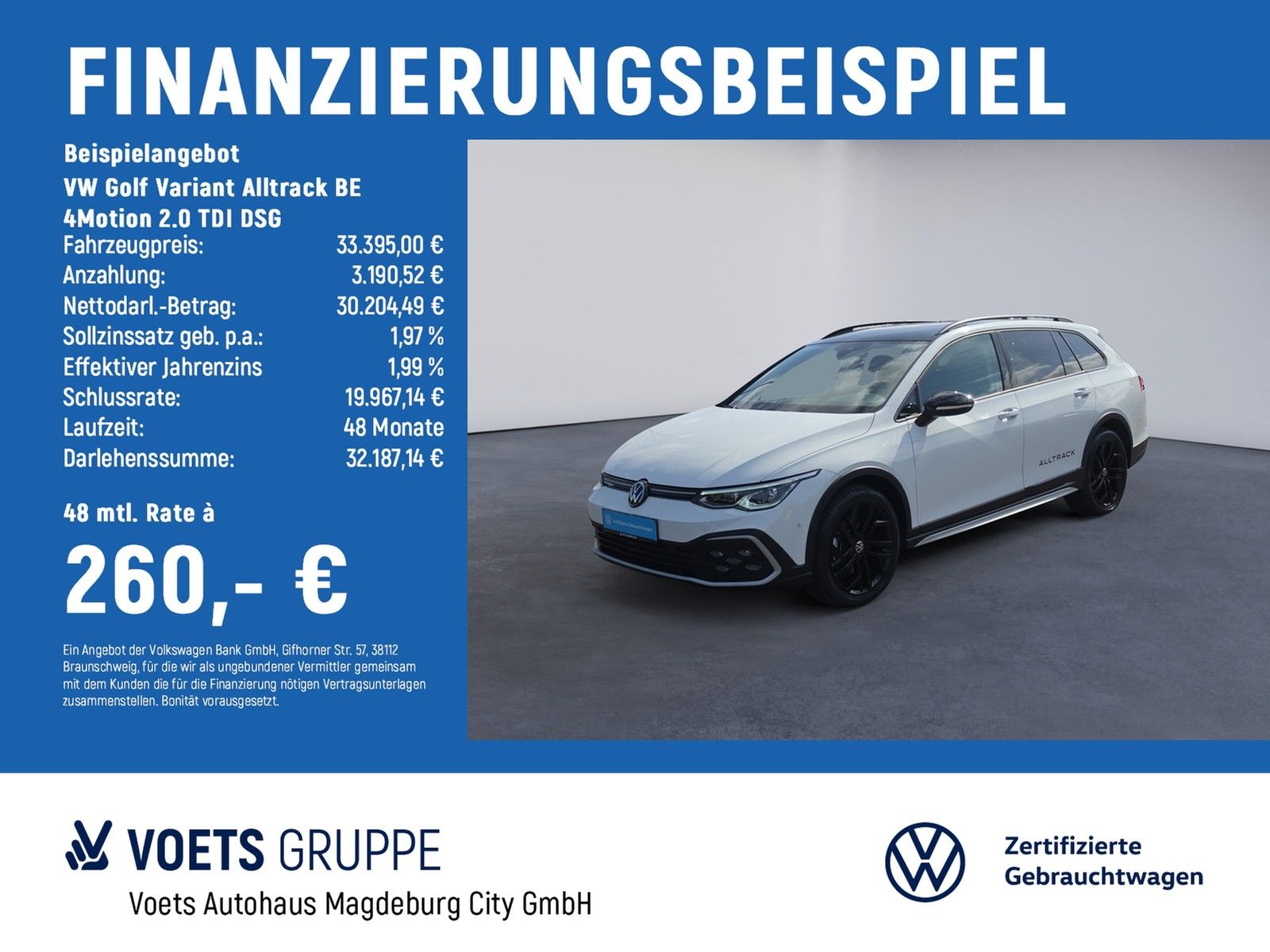 Volkswagen Golf Variant Alltrack BE 4Motion 2.0 TDI DSG AHK