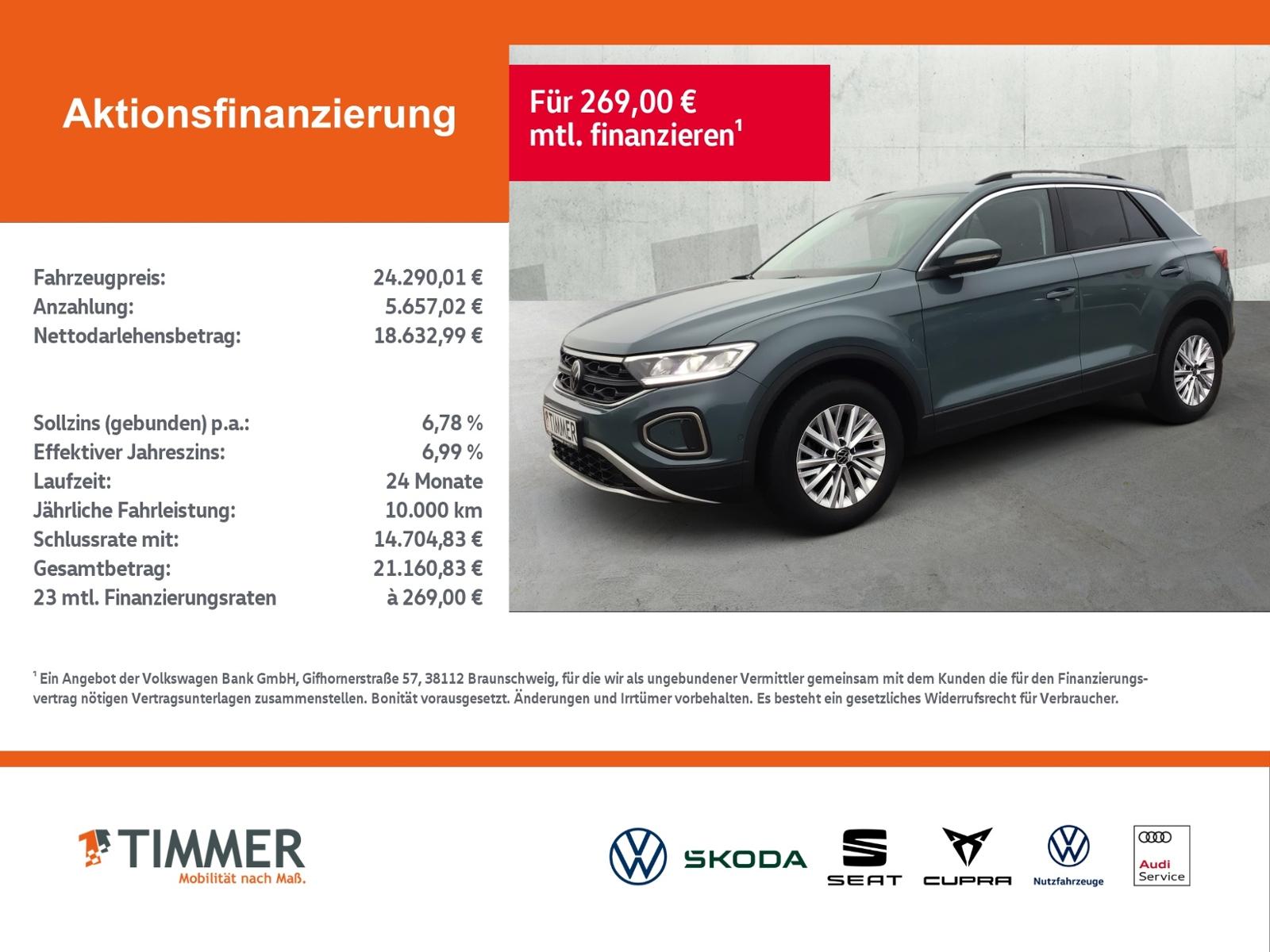 Volkswagen T-Roc 1.5 TSI DSG LIFE +AHK +LED +ACC +VIRTUAL +