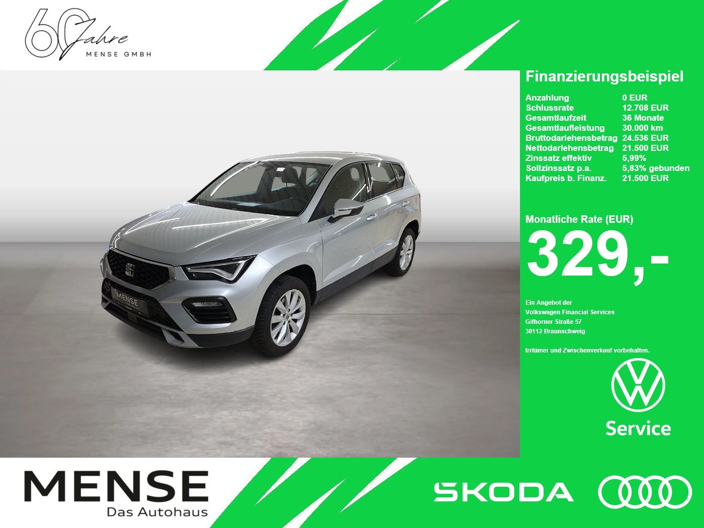Seat Ateca 1.5 TSI Style AHK LED Navi VirtualCP