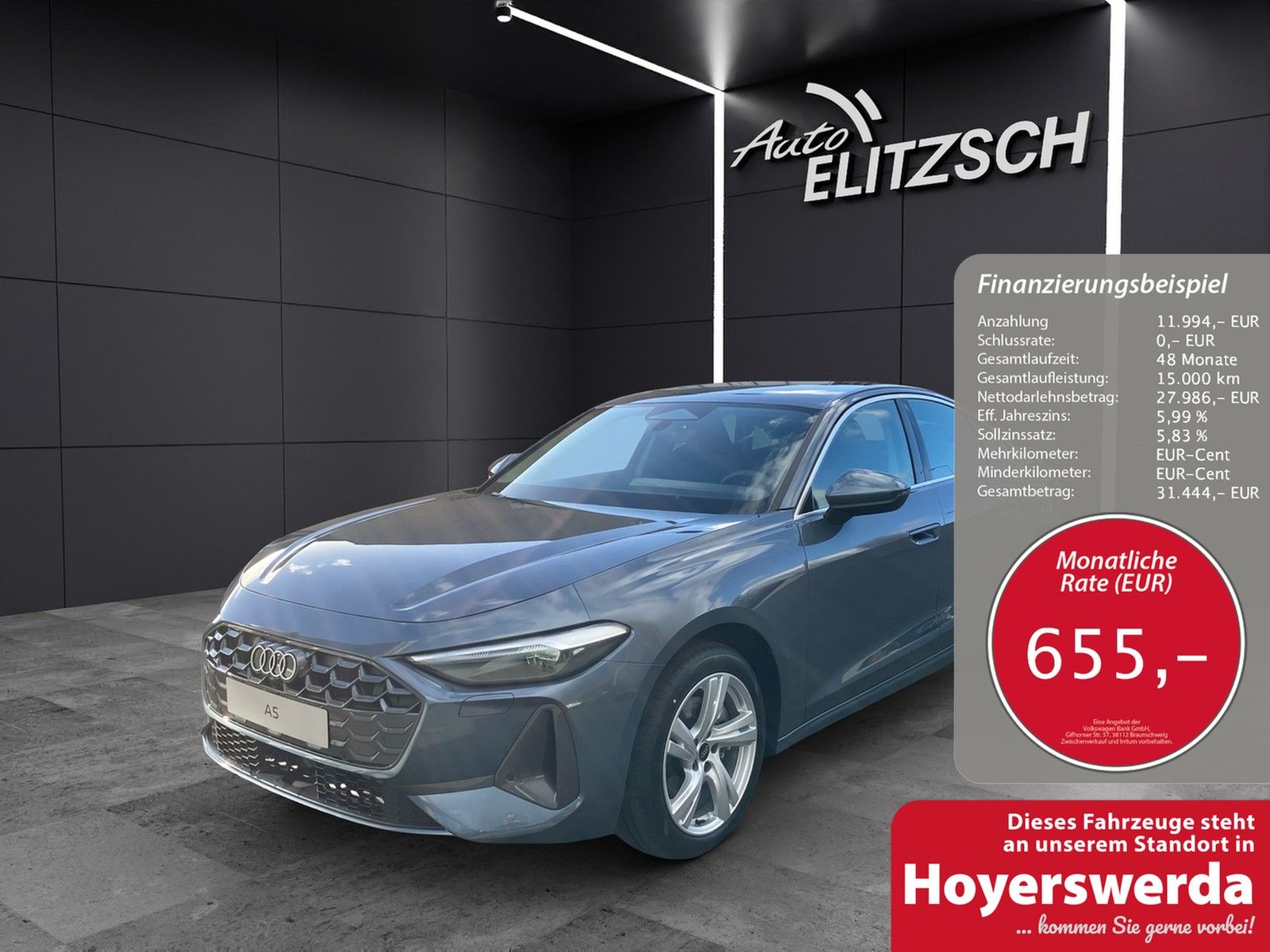 Fahrzeugabbildung Audi A5 Limousine TFSI S tronic LED Navi ACC RFK SH P