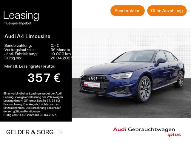 Audi A4 Limousine 40 TFSI qu. advanced|LED|virtual|