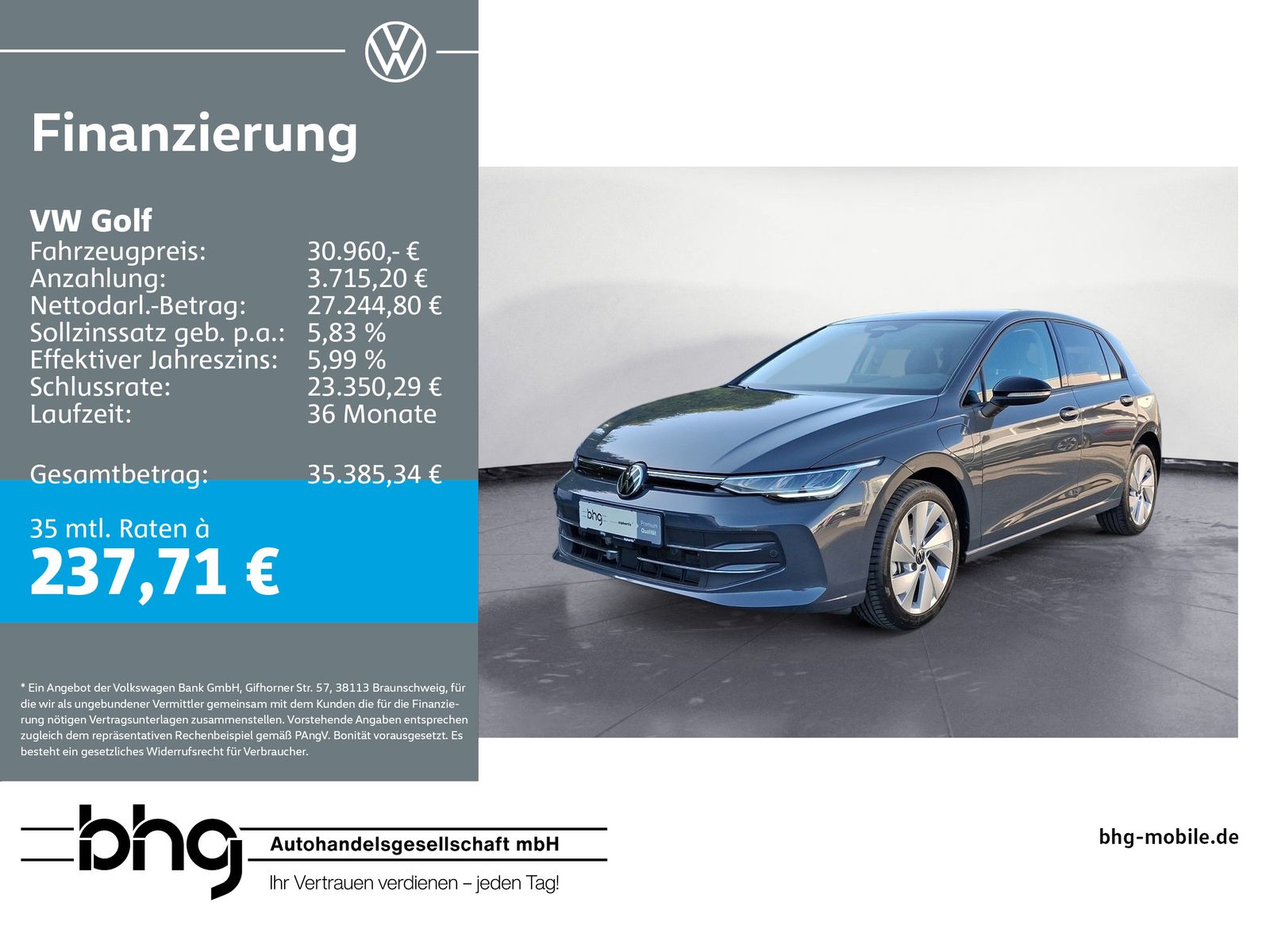 Volkswagen Golf 1.5 eHybrid DSG ENERGY