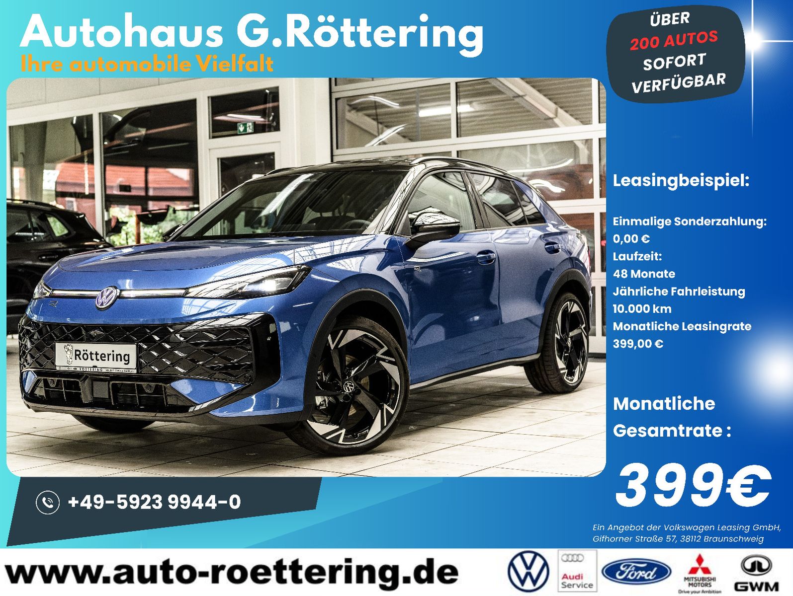 Fahrzeugabbildung Volkswagen T-Roc  1.5l TSI  DSG R-Line Black Style