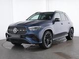 Mercedes-Benz GLE 450 4MATIC |AMG|NIGHT|KEYL|NAVI|MBeam|PANO - mit Benzin-Antrieb: Blau, Teilleder, Schiebedach