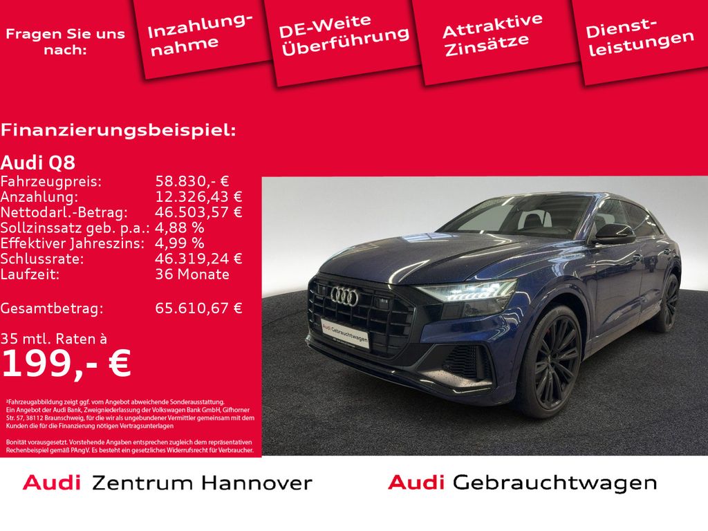 Audi Q8 55 TFSI quattro HD Matrix AHK B&O Luft Kamera