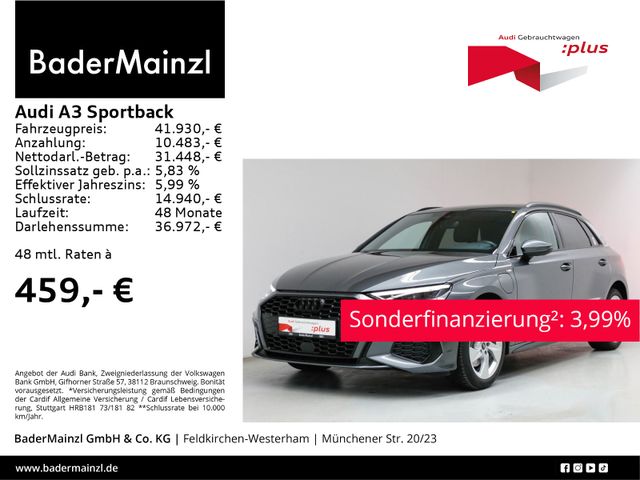 Audi A3 Sportback 40 TFSIe S line AHK Matrix B&O Kam.