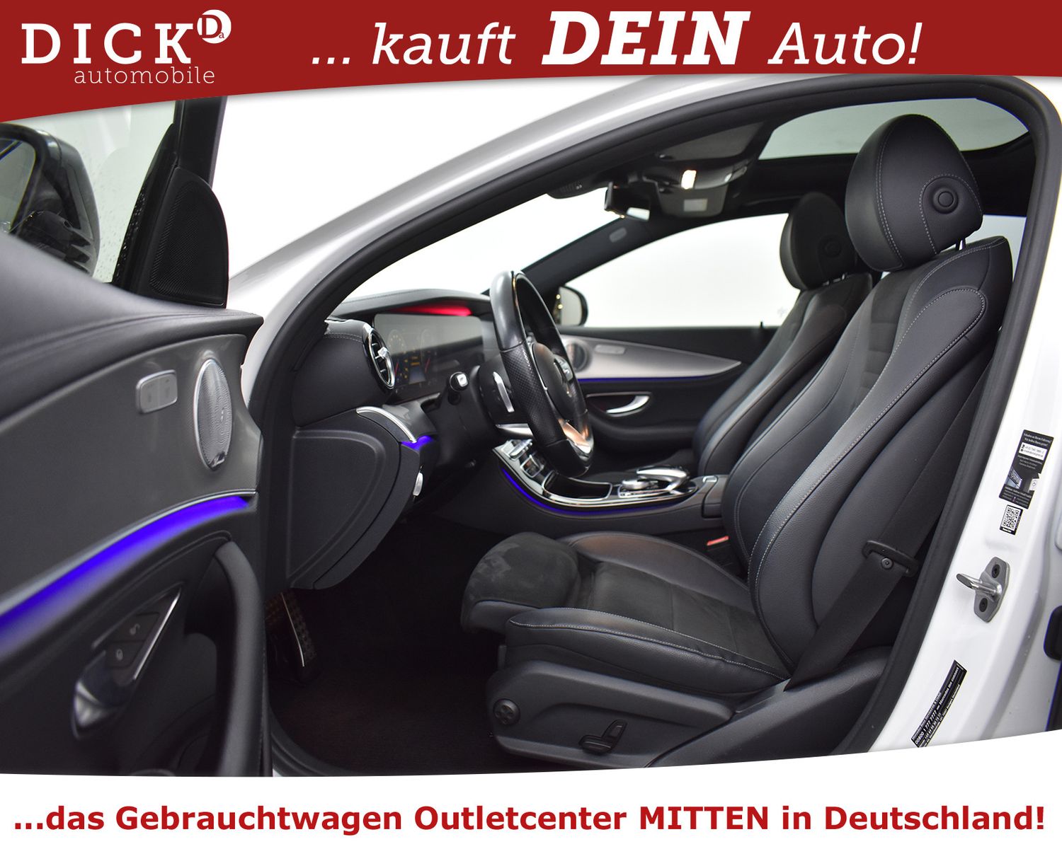 MERCEDES-BENZ E350d 2X AMG Line NIGHT+PANO+WIDES+BURMS+KAM+20" - Image 11