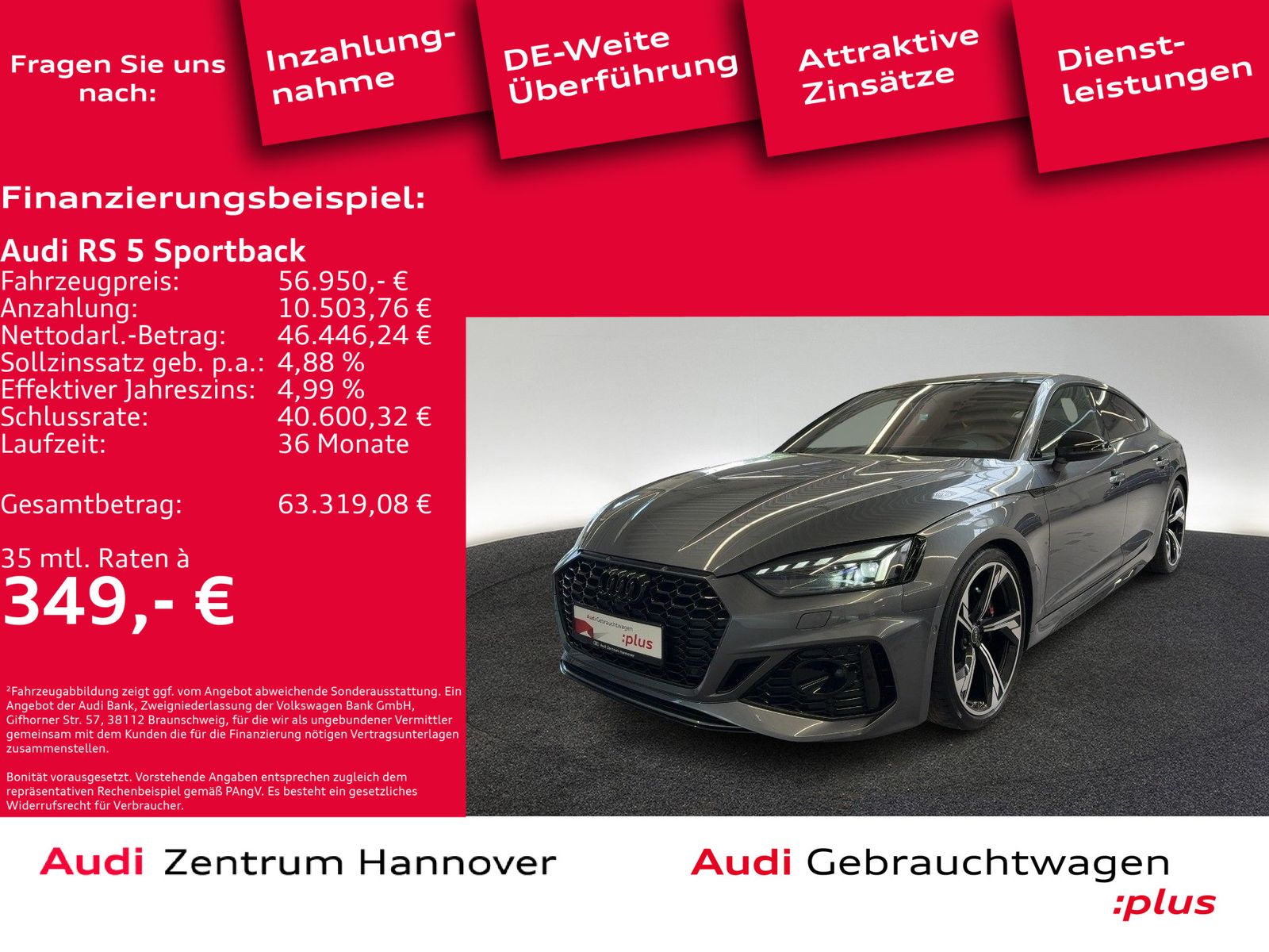 Audi RS 5 Sportback 2.9 TFSI quattro HuD PANO MASSAGE