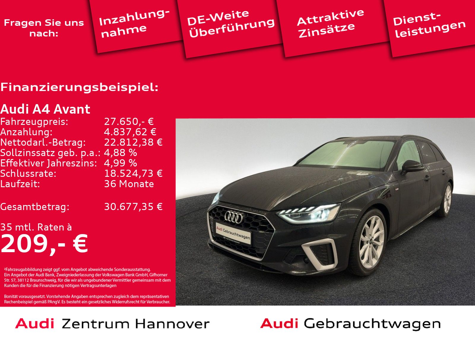 Audi A4 Avant S line 35 TFSI Pano Kamera ACC Navi