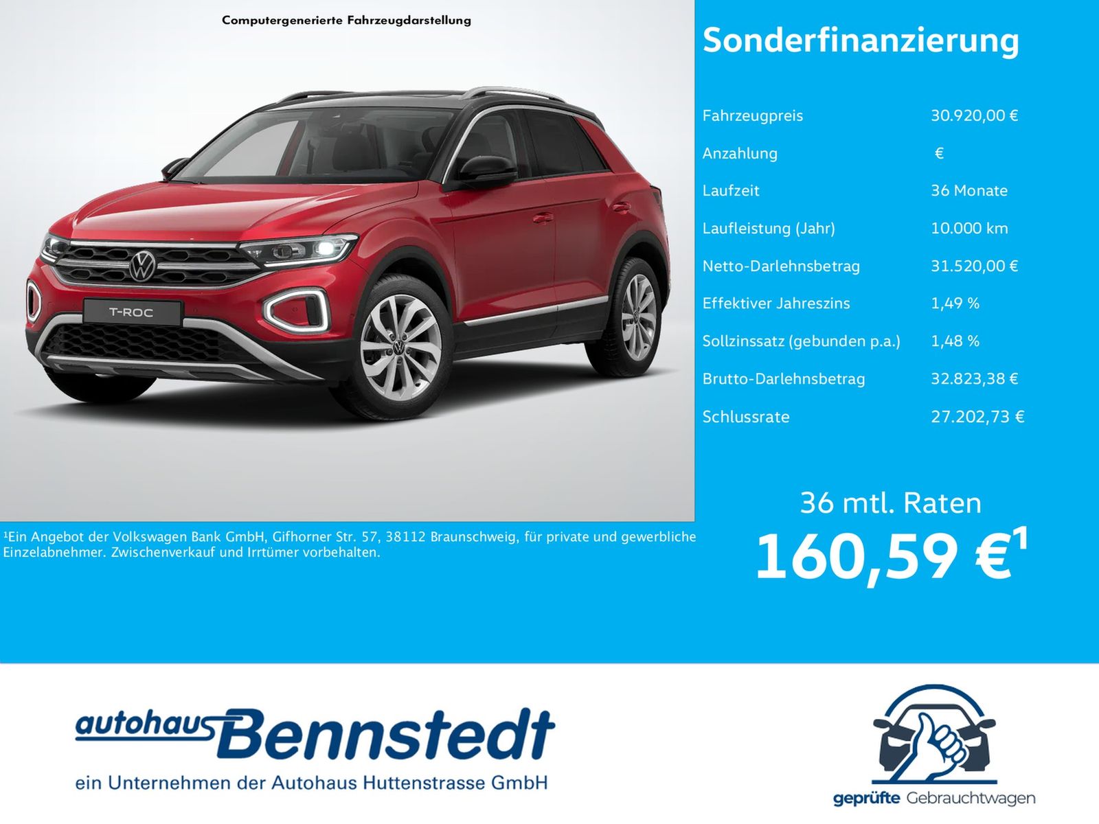 Volkswagen T-Roc 2.0 TDI DSG 4M Style ALLRAD PANO AHK KAMER