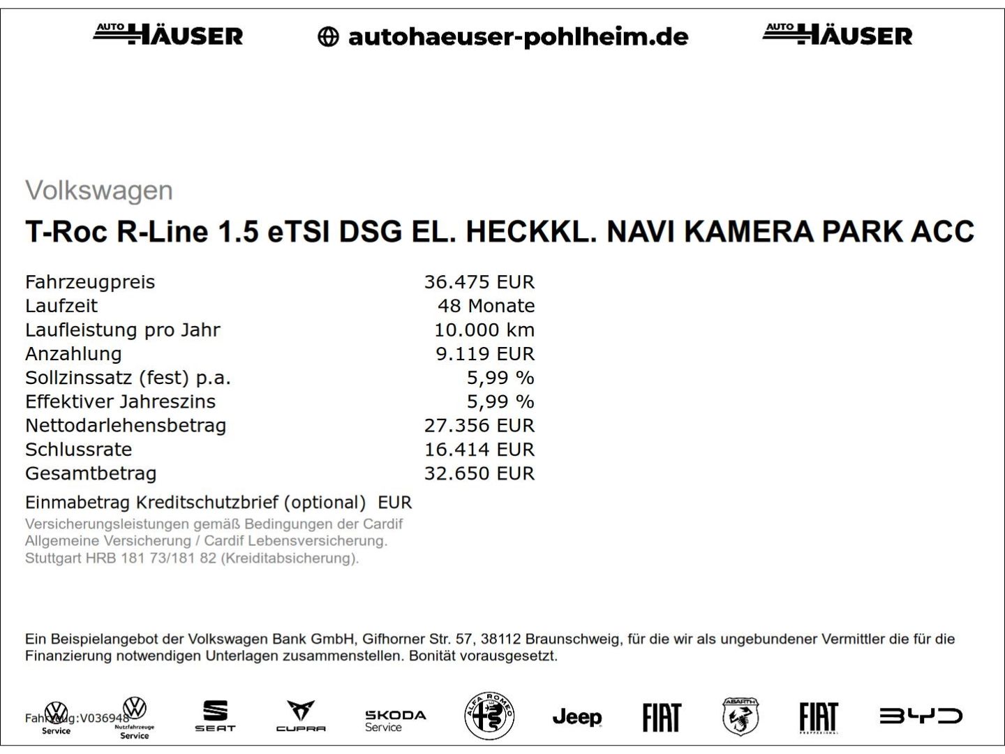 Volkswagen T-Roc R-Line 1.5 eTSI DSG EL. HECKKL. NAVI KAMER imagem 2