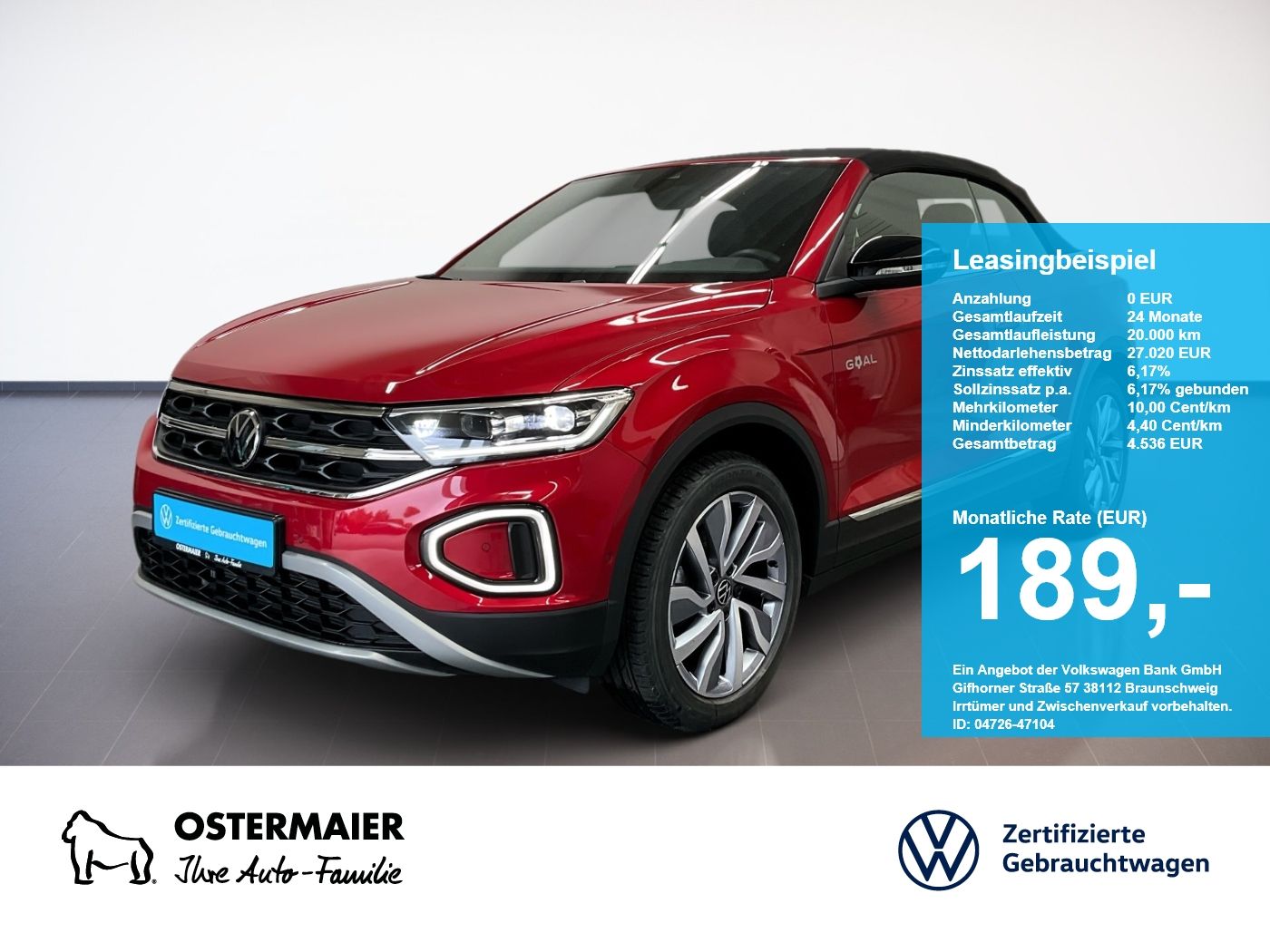 Volkswagen T-Roc Cabriolet STYLE GOAL 1.5TSI 150PS DSG NP.4