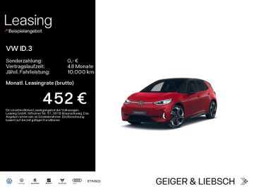 Volkswagen Leasingangebot: Volkswagen ID.3 GTX*WÄRMEPUMPE*IQ.LIGHT*PANO*KAMERA*PDC*SHZ
