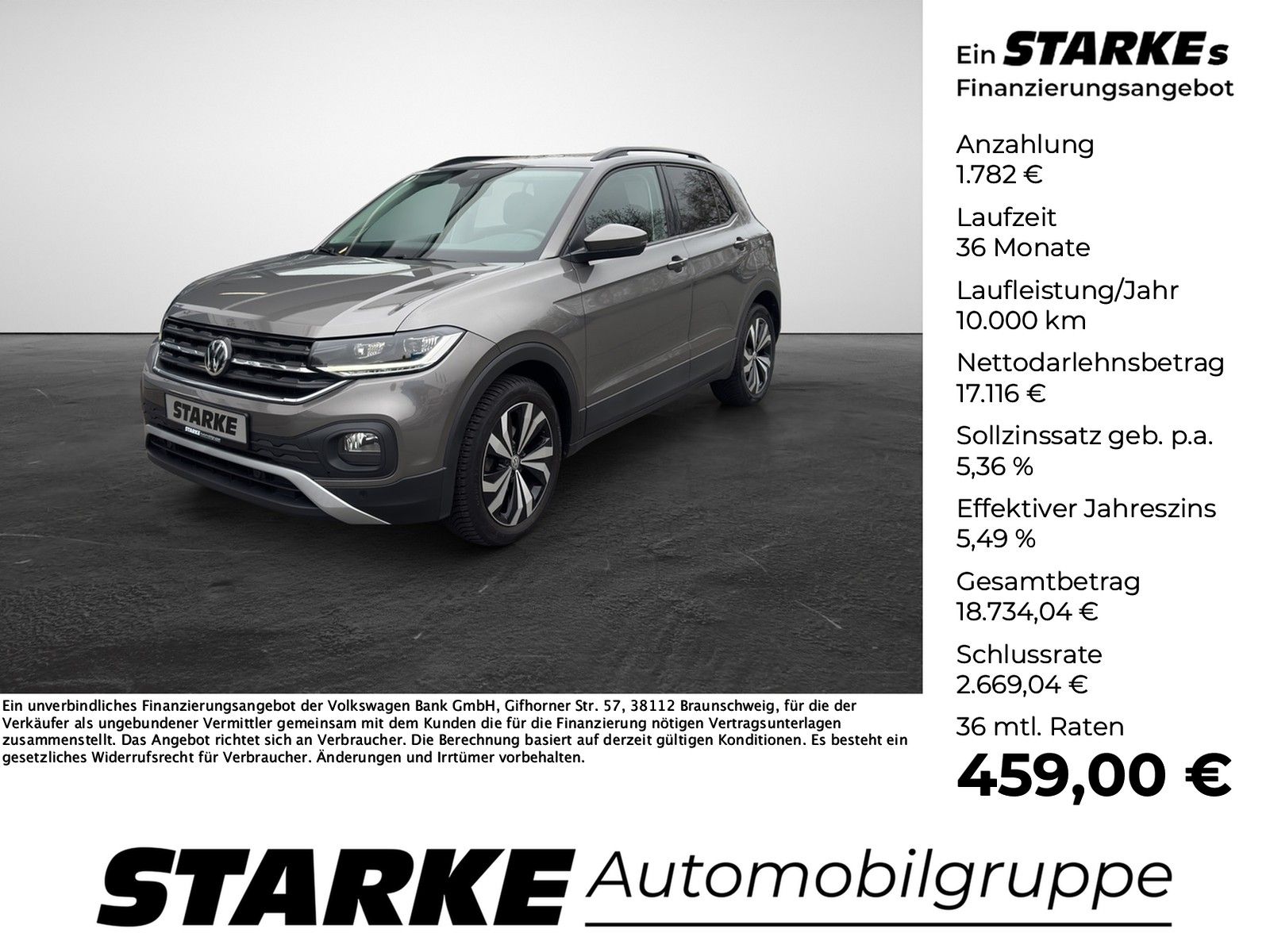 VW T-Cross 1.0 l TSI DSG Life  AHK Navi LED PDC LM 