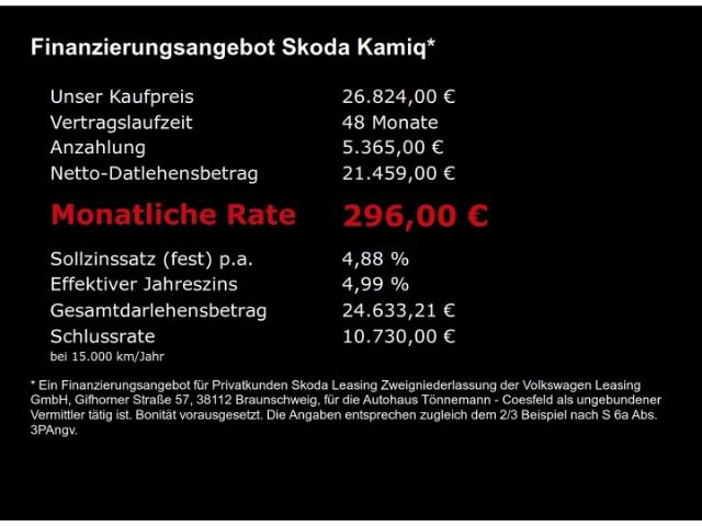 Kamiq MONTE CARLO TSI DSG+LED+NAVI+RÜCKKFAHRKAME