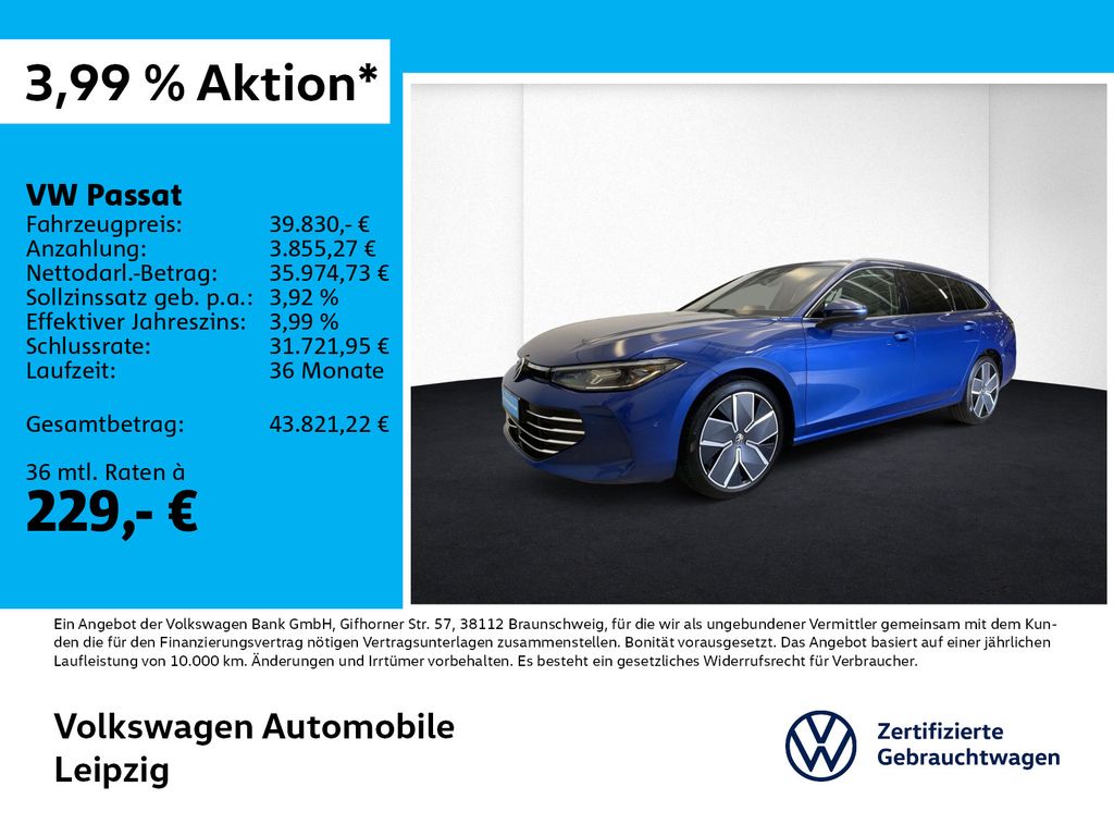 Volkswagen Passat 2.0 TDI Elegance *AHK*ACC*HuD*Standhzg.