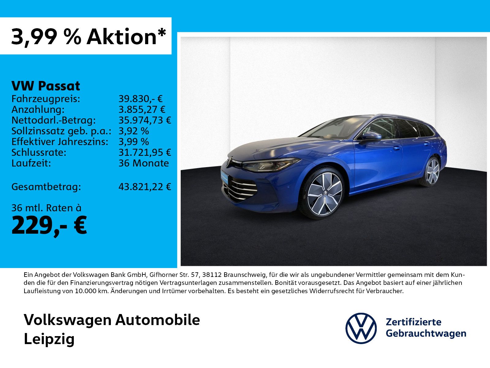 Volkswagen Passat 2.0 TDI Elegance *AHK*ACC*HuD*Standhzg.