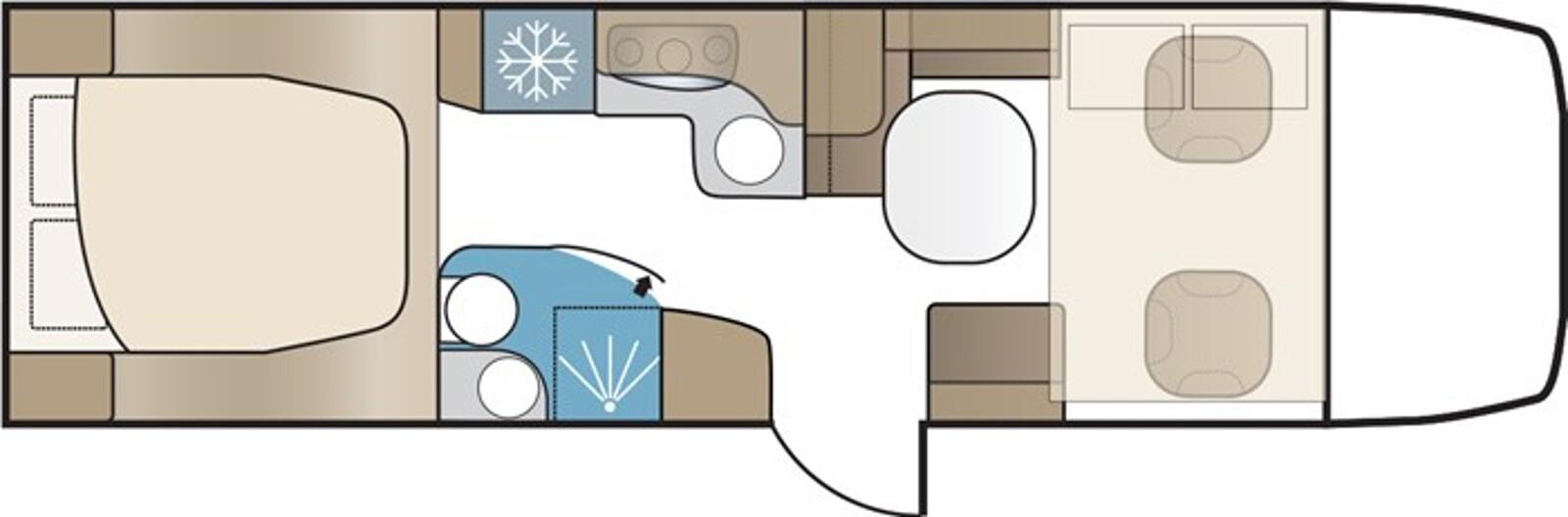 Kabe Travel Master Imperial I 810 LQB ohne Hubbett