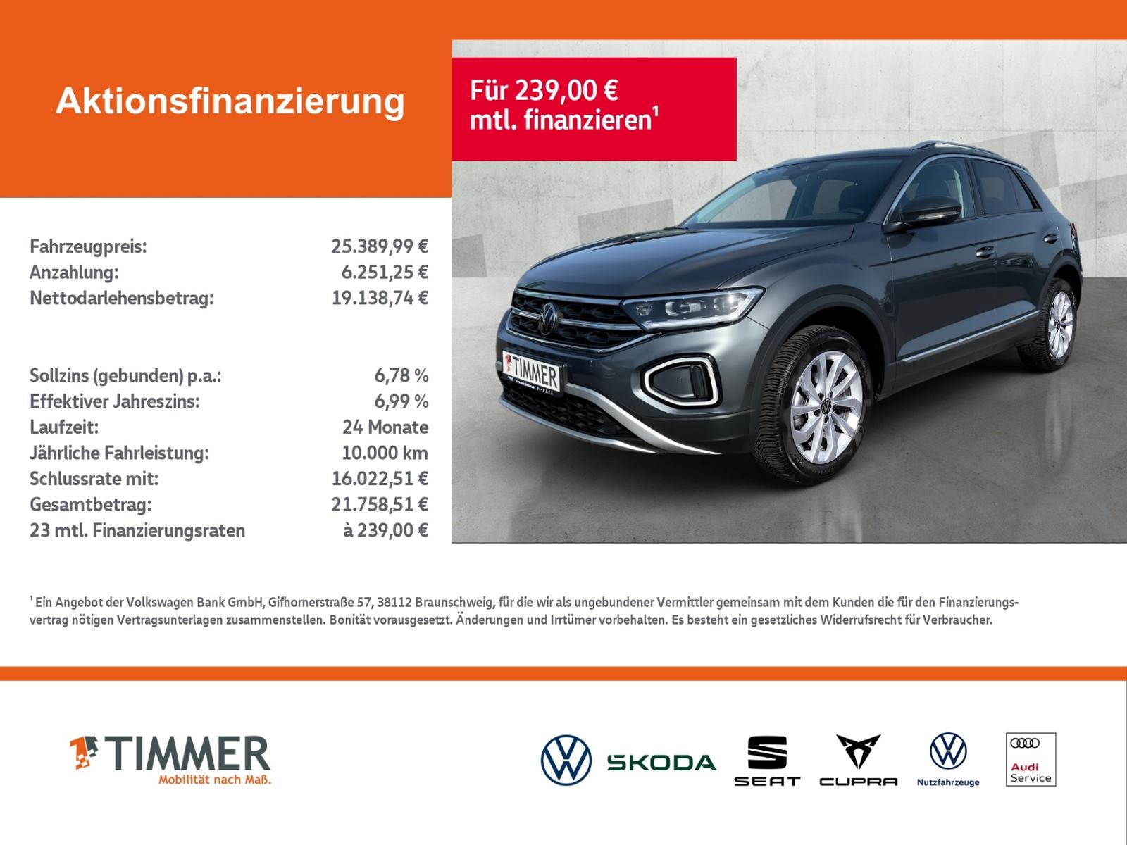 Volkswagen T-Roc 1.5 TSI DSG STYLE +LED +ACC +VIRTUAL +NAVI