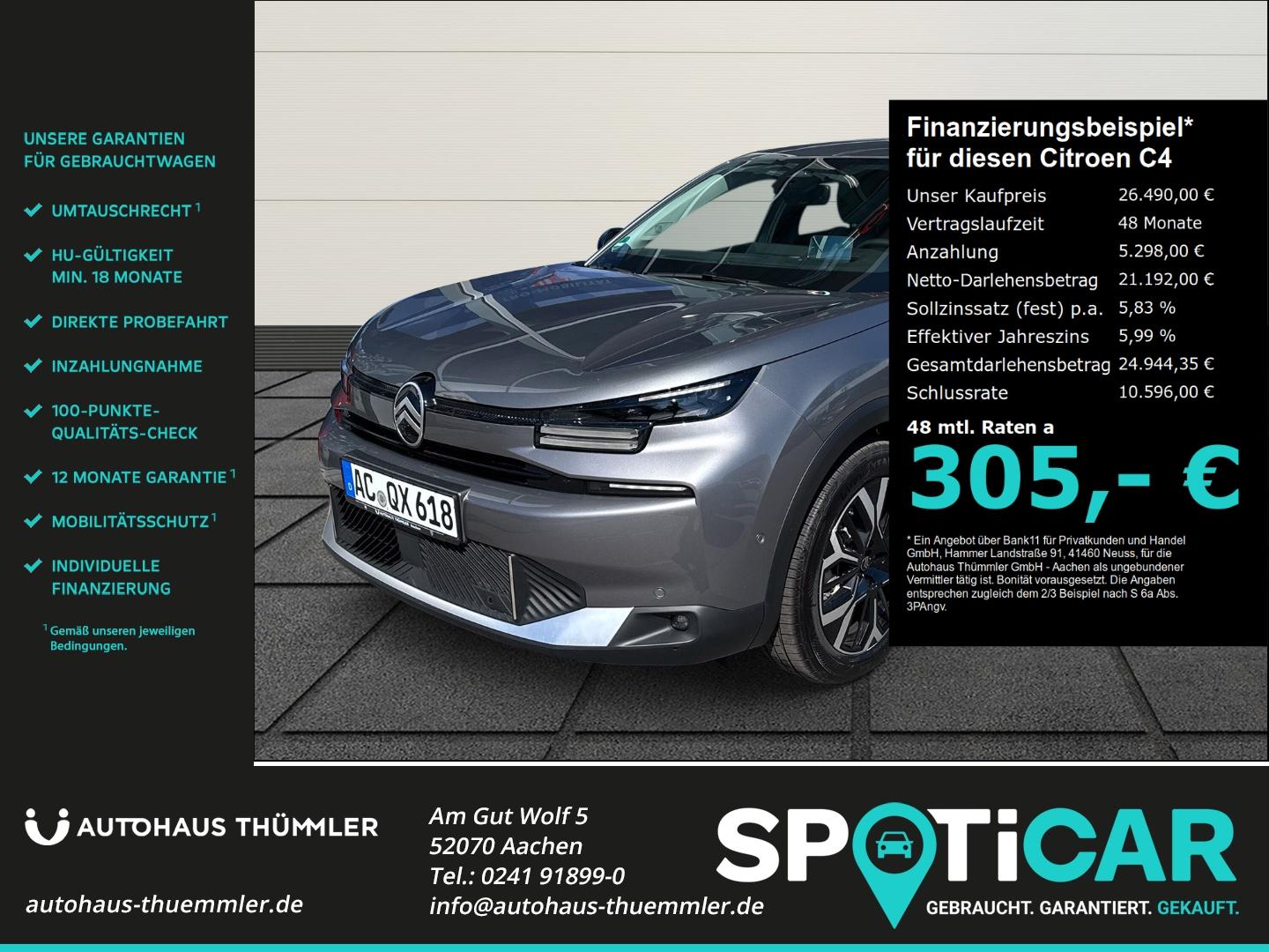 Citroën C4 Max 1.2 Mild-Hybrid 136 EU6e LED Mehrzonenkli