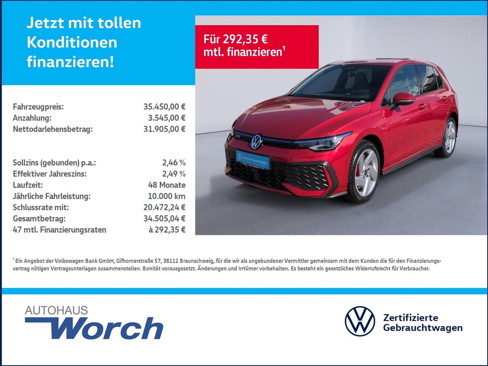 Volkswagen Golf VIII GTE 1.5 TSI DSG eHybrid LEDER+AHK