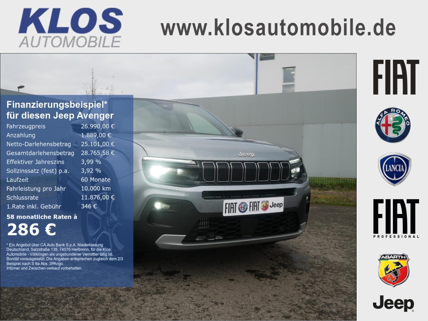 Jeep Avenger SUMMIT 1.2 T3 100 PS SCHIEBEDACH NAVI IN