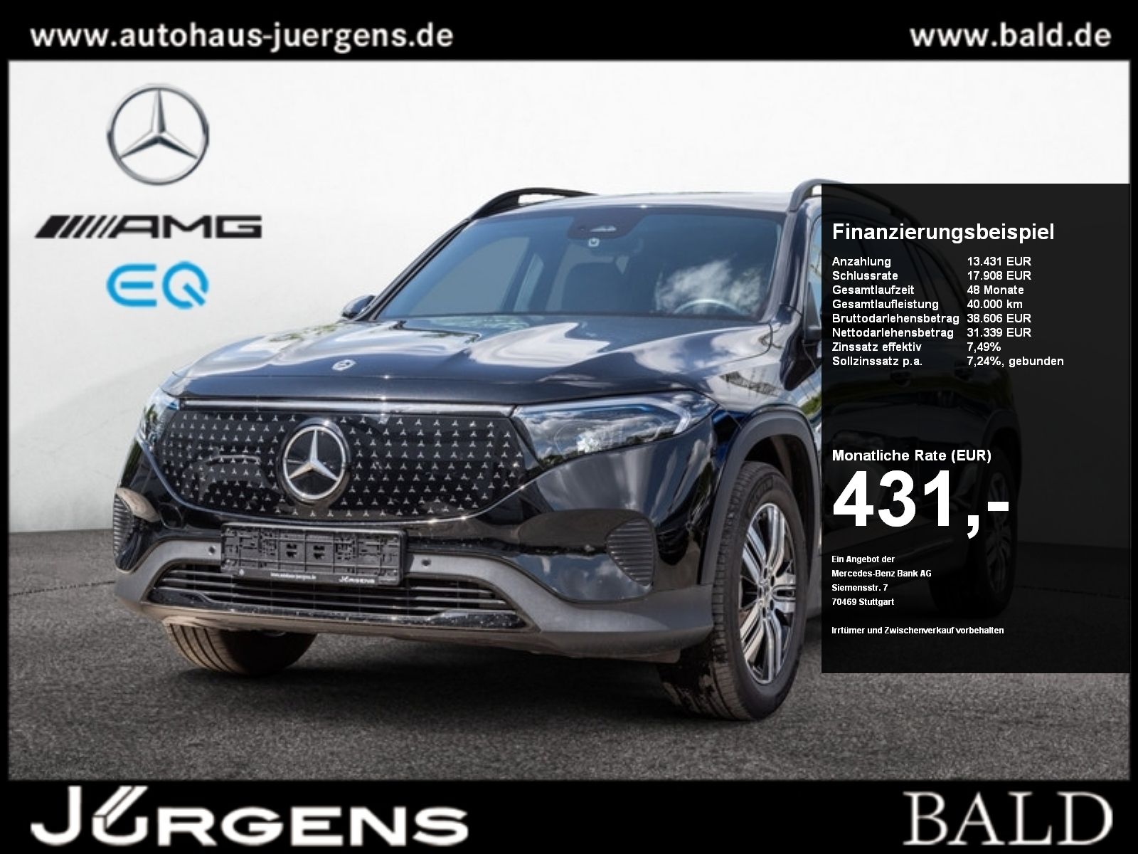 MERCEDES-BENZ EQB 350 4M ElectricArt/LED/Cam/AHK/Night/Totw/18