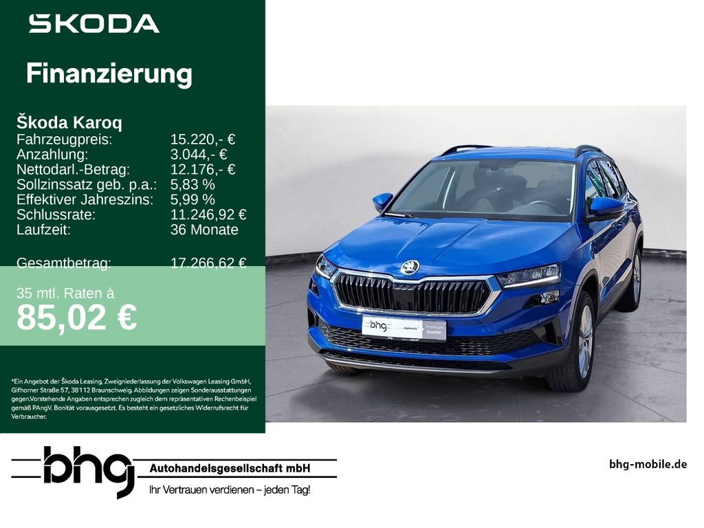 Abbildung Leasingangebot Skoda Karoq 1.0 TSI Ambition