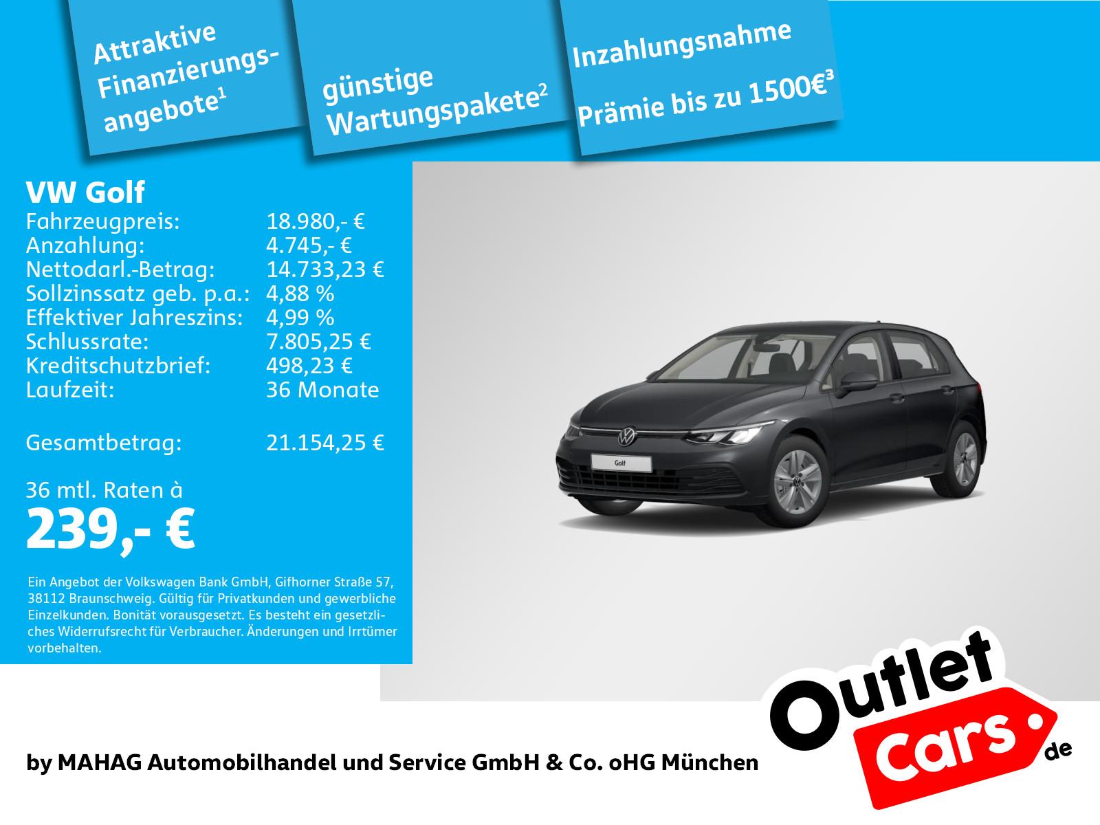 Volkswagen Golf VIII Life 1.5 TSI LED Navi ParkPilot App 6-