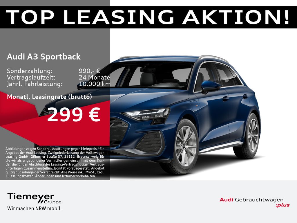 A3 Sportback 40 TFSIe S LINE LED NAVI KAMERA eKL
