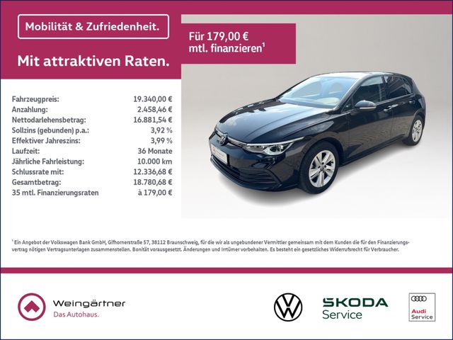 Golf VIII 1.5 TSI Life, Navi, LED+, Sitzhzg, Amb